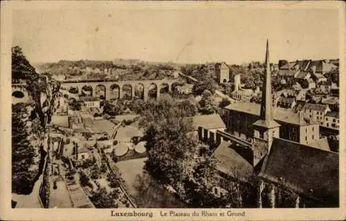 Ak Luxemburg, Plateau Rham, Grund