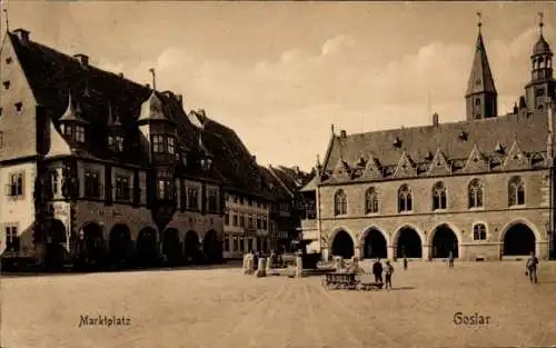 Ak Goslar am Harz, Marktplatz