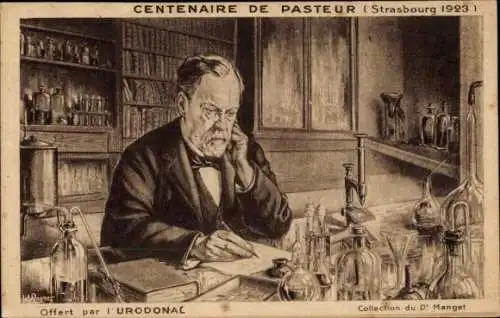 Ak Louis Pasteur in seinem Labor