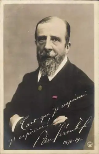 Ak Paul Déroulède, 1846-1914, nationalistischer französischer Schriftsteller, Politiker, Zitat 1870