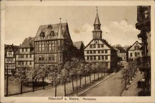 Ak Allendorf an der Werra Hessen, Marktplatz