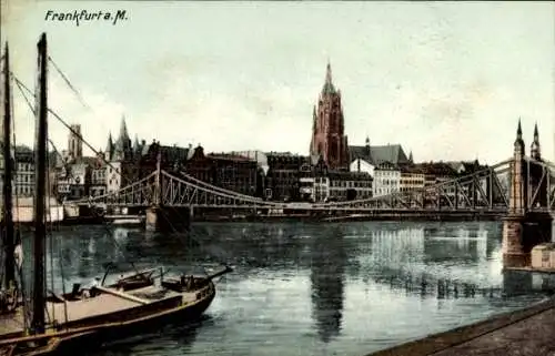 Ak Frankfurt am Main, Brücke