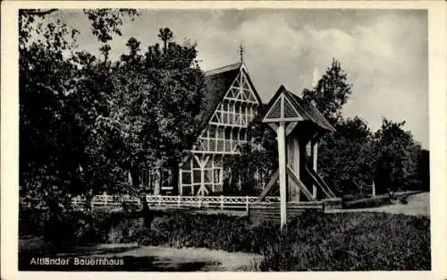 Ak Lühe Jork im Alten Land, Fährhaus Lühe, Kirschenland, Altländer Bauernhaus