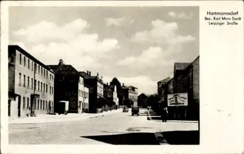 Ak Hartmannsdorf in Sachsen, Leipziger Straße