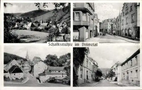 Ak Schalksmühle im Sauerland, Teilansicht vom Ort, Straßenpartie