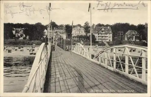 Ak Ostseebad Bansin Heringsdorf auf Usedom, Seebrücke