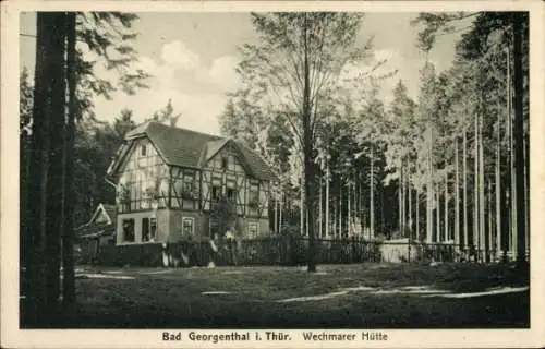 Ak Georgenthal in Thüringen, Wechmarer Hütte, Fachwerkhaus