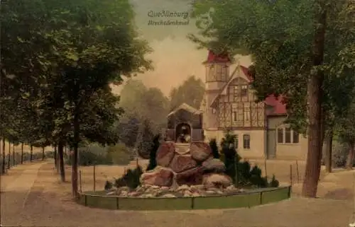 Ak Quedlinburg im Harz, Brechtdenkmal