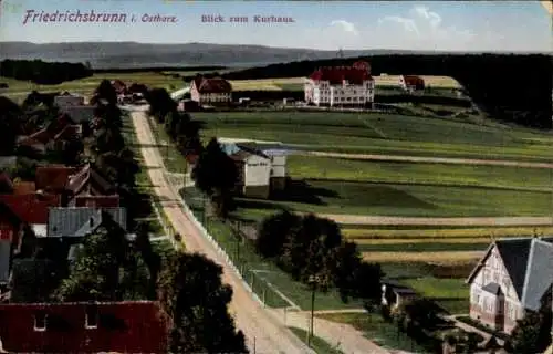 Ak Friedrichsbrunn Thale im Harz, Blick zum Kurhaus