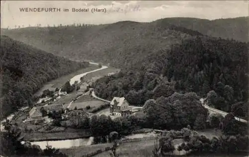 Ak Wendefurt Wendefurth Thale im Harz, Panorama