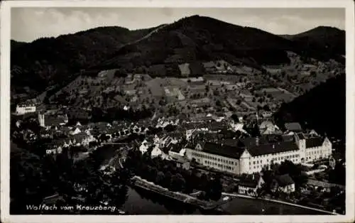 Ak Wolfach im Schwarzwald, Blick vom Kreuzberg