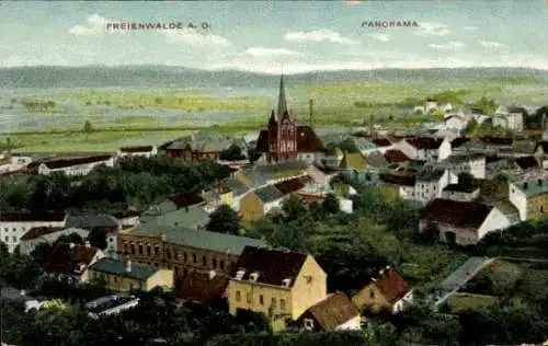 Ak Bad Freienwalde an der Oder, Panorama, Häuser, Kirche