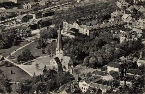 Ak Thale Harz, Blick vom Hexentanzplatz, Petri-Kirche, Hotel Zehnpfund