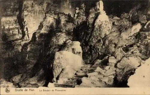Ak Grotte de Han Han sur Lesse Wallonien Namur, Le Boudoir de Proserpine