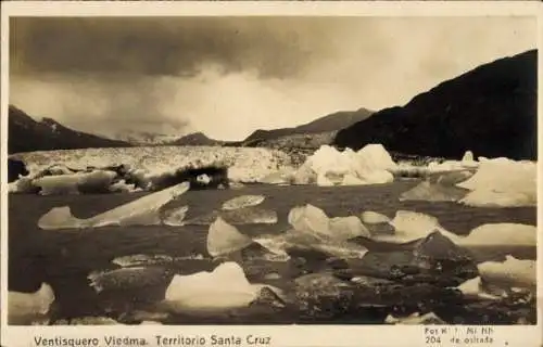 Ak Santa Cruz Argentinien, Territorio, Ventisquero Viedma, Gletscher, Eisberge