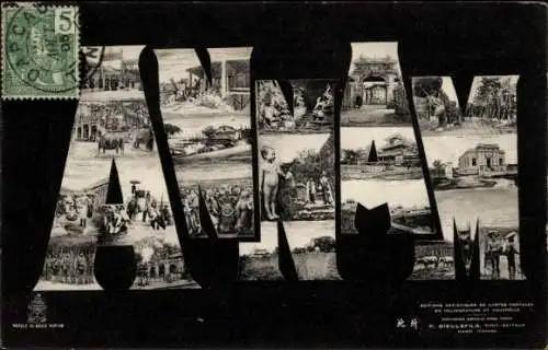 Buchstaben Ak Annam Vietnam, Tempelanlagen, Vietnamesen