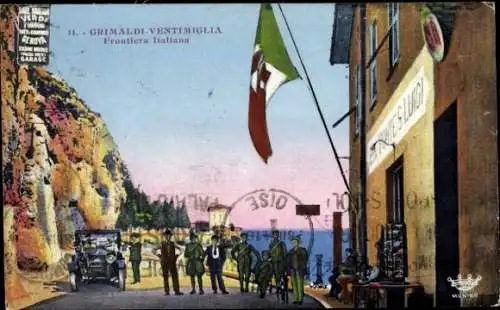 Ak Grimaldi di Ventimiglia Liguria, Frontiera Italiana