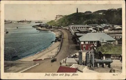 Ak Aden Jemen, Postamt und Bucht