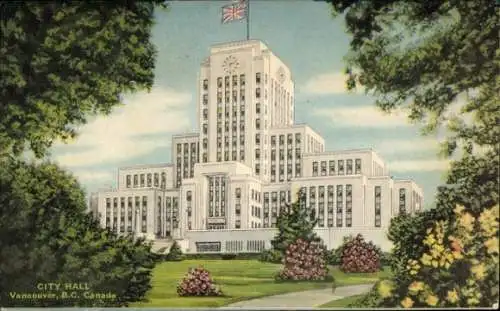 Ak Vancouver British Columbia Kanada, Rathaus