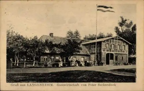 Ak Langenrehm Emsen Rosengarten in Niedersachsen, Gastwirtschaft von Peter Seckerdieck