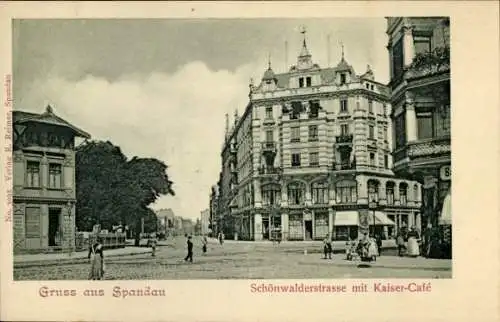 Ak Berlin Spandau, Schönwalder Straße, Kaiser Café