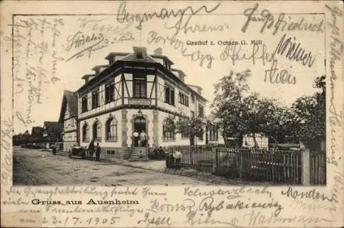 Ak Auenheim Kehl am Rhein, Gasthof zum Ochsen