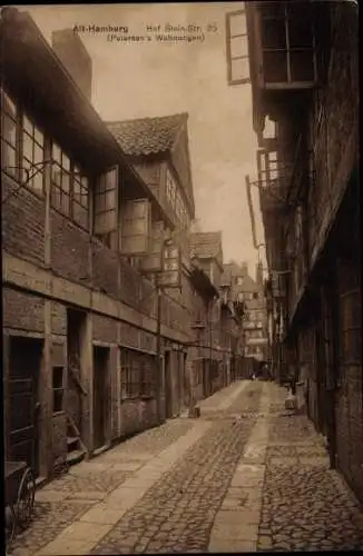 Ak Hamburg, Hof Steinstraße 25, Petersens Wohnungen