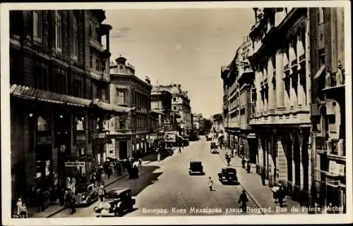 Ak Belgrad Beograd Serbien, Rue du Prince Michel