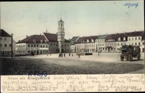 Ak Königsbrück in der Oberlausitz, Marktplatz
