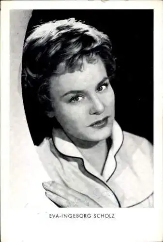 Ak Schauspielerin Eva-Ingeborg Scholz, Portrait, Autogramm