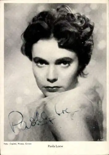 Ak Schauspielerin Paola Loew, Portrait, Autogramm