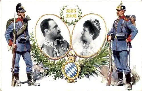 Ak Ludwig Ferdinand von Bayern, María de la Paz, Silberhochzeit