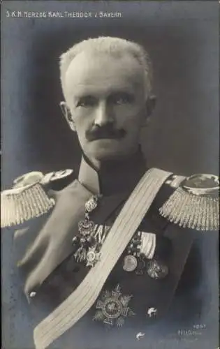 Ak S.K.H. Herzog Karl Theodor von Bayern Wittelsbach, Uniform