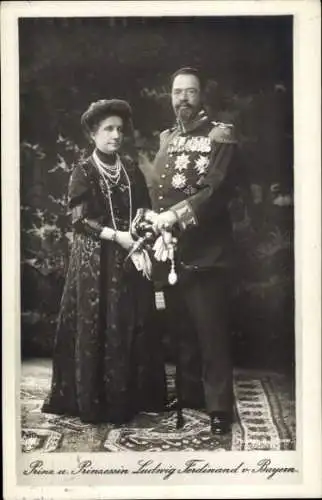 Ak Prinz Ludwig Ferdinand von Bayern mit Ehefrau, Portrait