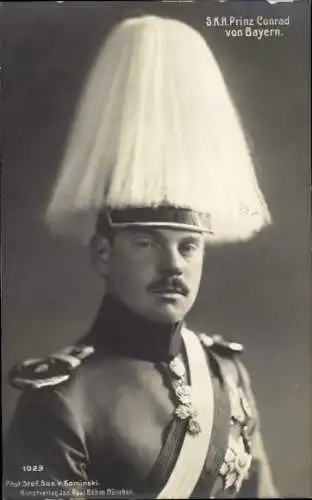 Ak Prinz Conrad von Bayern, Portrait, Paradeuniform