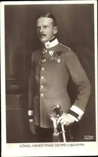 Ak Prinz Georg von Bayern, Portrait in Uniform