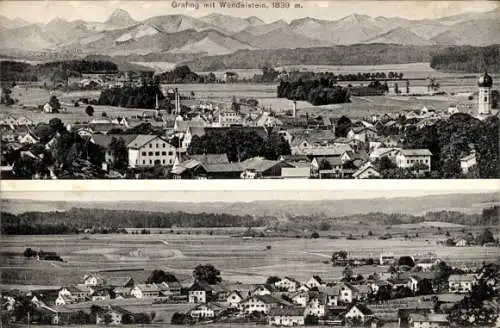 Ak Grafing bei München Oberbayern, Panorama, Wendelstein