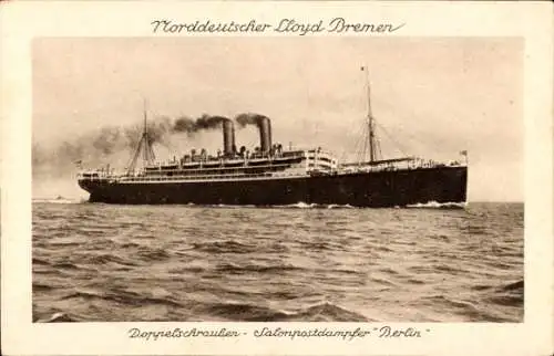Ak Dampfer Berlin, Norddeutscher Lloyd Bremen