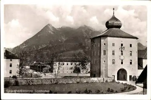 Ak Sonthofen im Kreis Oberallgäu Schwaben, Karpathenkaserne, Tor