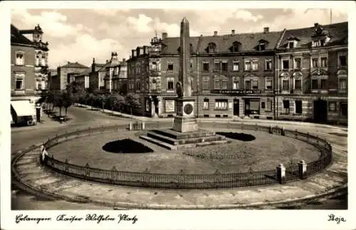 Ak Erlangen in Mittelfranken Bayern, Kaiser Wilhelm Platz, Obelisk, Konditorei