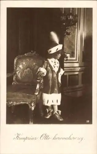 Ak Kronprinz Otto Koronalherzog, Portrait