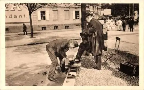 Ak Berlin, Schuhputzer, Stiefelputzer