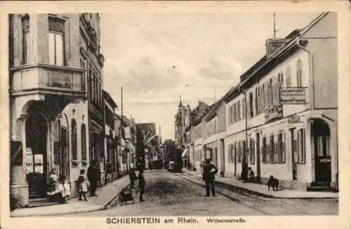 Ak Schierstein am Rhein Wiesbaden, Wilhelmstraße, Gastwirtschaft Preussig