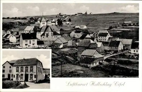 Ak Hallschlag in der Eifel, Gesamtansicht, Gasthof-Pension Schneider-Willems