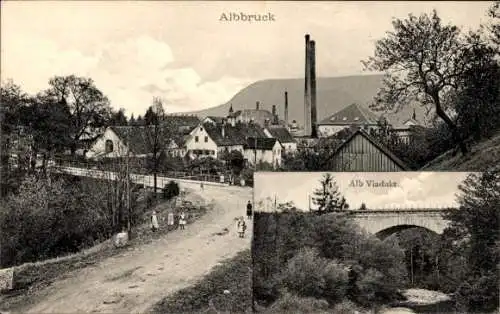 Ak Albbruck im Schwarzwald, Gesamtansicht, Alb-Viadukt