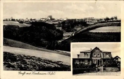 Ak Koxhausen in der Eifel, Gesamtansicht, Gasthaus und Kaufhaus