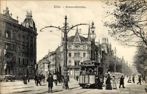 Ak Köln am Rhein, Straßenbahn Nr. 407, Hohenzollernring