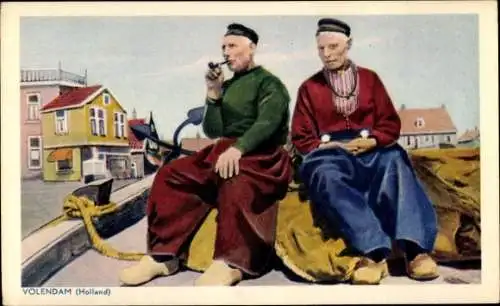 Ak Volendam Nordholland Niederlande, Volendamer Tracht
