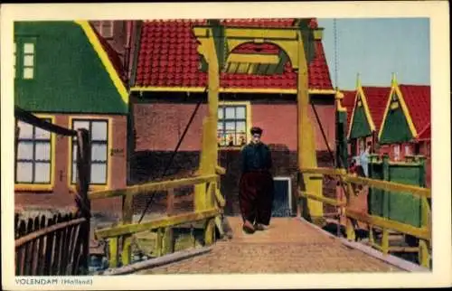 Ak Volendam Nordholland Niederlande, Volendamer Tracht