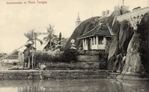 Ak Anuradhapura Sri Lanka, Isurumuniya or Rock Temple, Buddhistischer Tempel